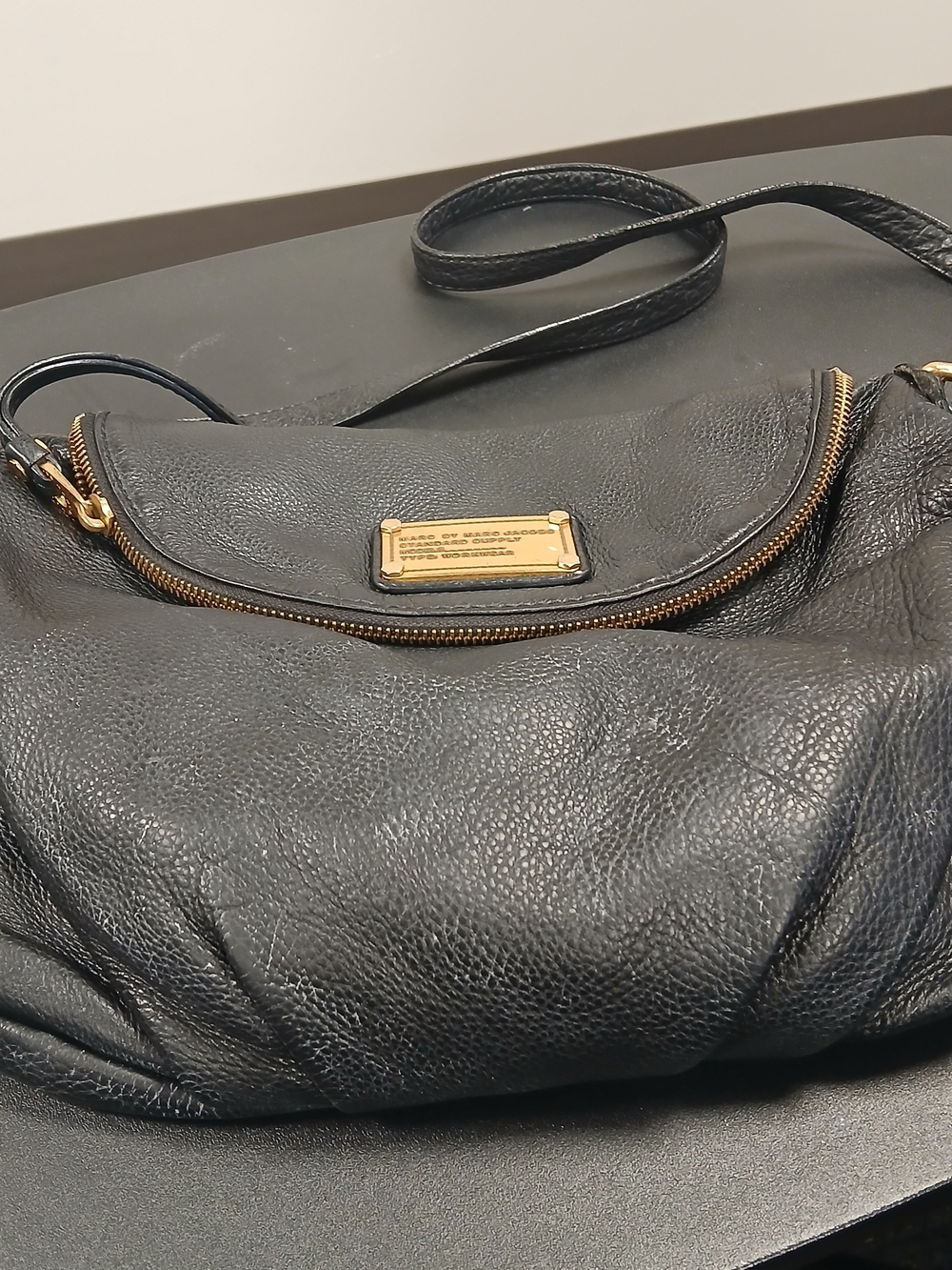 Marc by Marc Jacobs Workwear Mini Leather Crossbody Bag Black